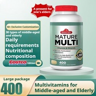 【KKL】Multivitamin Warga Emas 400 Tablet 50+ Untuk Lelaki Wanita Vitamin D3 B12 Diimport USA-0r9zw0r3