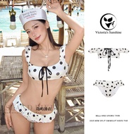Victoria's Sunshine bikini Two-Piece polka dots Backless With Foam Pads Outdoor Swimming 1078