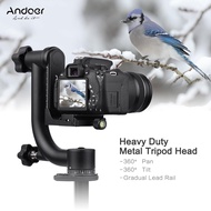Andoer Heavy Duty โลหะ Panoramic Gimbal ขาตั้งกล้องใช้สำหรับ Arca-Swiss อะลูมินัมอัลลอยรองรับ30Lbs/13.6กก.สำหรับ Canon Nikon Sony DSLR กล้องกล้องวิดีโอ