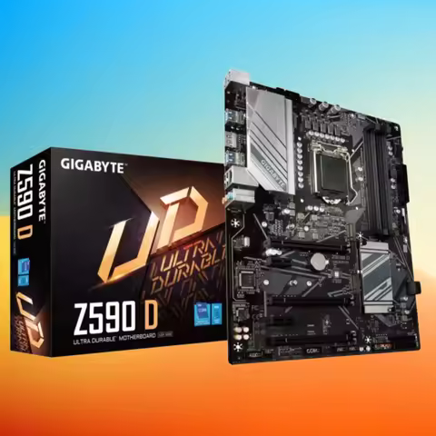 GIGABYTE Z590 D, Ultra Durable ATX Motherboard with Direct 12+1 Phases Digital VRM, Full PCIe 4.0* D