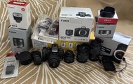 Canon EOS M5 相機套裝 連多個鏡頭 及配件 efm 22.2 11-22 55-200 15-45 90ex 