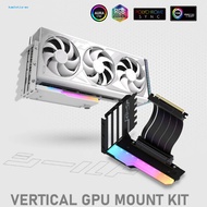 KA* Video Card Stand Pci-e 4.0 Vertical Graphics Card Holder Bracket for Computer Case 90 Degrees Right Angle Mount Gpu Support Riser Expansion Cable Southeast Asian Buyers