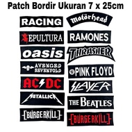 [ BAYAR COD ] BACKPATCH BORDIR MUSIK / BAND BUAT DI PUNGGUNG JAKET