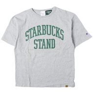 STARBUCKS STAND by BEAMS x Champion 星巴克獨家店限量 LOGO T卹 重磅T卹 11-08-1696-411 / CB-D347 M 灰色 短袖上衣 [二手] [S