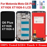5.9" Original LCD For Motorola Moto G6 Plus Display Touch Screen Digitizer Replacement For Moto G6Plus tela XT1926-5 With Frame