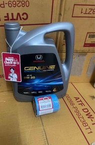 น้ำมันเครื่องฮอนด้าแท้ 0w20 เกรด10000กม. สังเคราะห์แท้100% แถมกรองHonda แหวน แท็ก