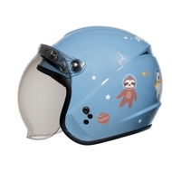 SOL SO-9K SO9K Safety Helmet Dreamer Linen Blue/Brown Half Cover 3/4 Children Hat