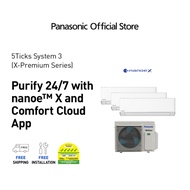 Panasonic  X-Premium R32 nanoe™ X Residential Smart Aircon, Air-conditioner, Air-conditioning - System 3 (5 Ticks)