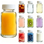 【Local ship】1/10pcs/set 60ml Glass Shot Bottles with Plastic Caps for Ginger Juice Milk Beer Recycla