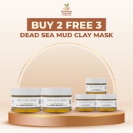 [BELI 2 PERCUMA 3] Clay Mask Lumpur Laut Mati Natureal (2x60g) Mask Muka Kawal Minyak  dan Exfoliate