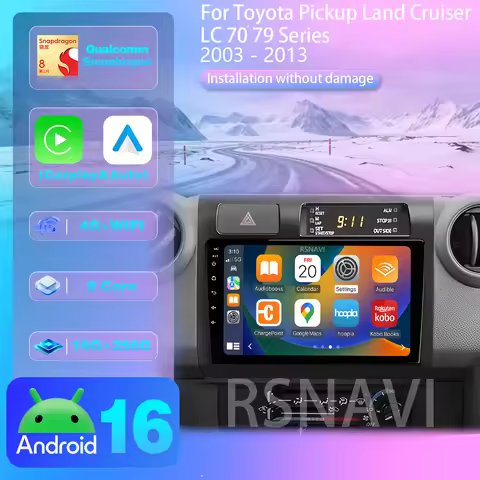 Android 16 For Toyota Pickup Land Cruiser LC 70 79 Series 2007-2020 Carplay Auto WIFI Car Radio Play