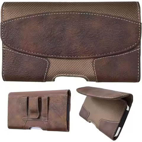 Leather Phone Case Pouch For Asus ROG Phone 9 FE 7 8 Pro Belt Clip Waist Bag Holster Cover Rog Phone