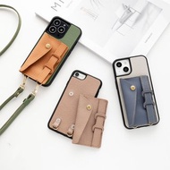 後殼可更換卡袋和皮帶【收縮皮革】卡片收納架 JS13K