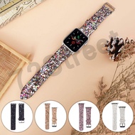 Leather Strap for i7 T500 smart watch Band 38mm 40mm Women Bling Diamond 42mm 44mm 41mm 45mm Glitter Bracelet  SeriesWatch 7 6 5 4 3 2