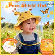 🚀 48H 🚀 Baby Face Shield Hat with Removable Shield, Wind & Droplet Proof, for 0-48M Infants Outdoor 