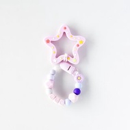 12顆 RIU 雛菊 粉色聖誕節星星固齒器+客製化奶嘴鏈