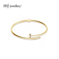 MJ Jewellery 375/9K Gold Nail Bangle G14