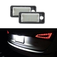 2PCS Led License Number Plate Light For Audi A3 2004-2012 A4 01-05 S3 S4 A6 C6 S6 A8 Q7 S8 RS4 RS6 #