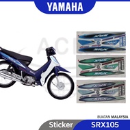 YAMAHA SRX105 Sticker Body Cover Set Coverset Strike Stripe SRX 105 - Blue Black Biru Hitam
