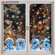 MIOSHOP Christmas Window Stickers, Glass Decal PVC Xmas Glass Decal, Removable Santa Claus Static Cl