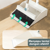 Hot Deals Living Mall Broom Dustpan Set Floor Broom Dustpan Set Floor Cleaning Tools D17