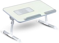 Adjustable Laptop Table with Built-in USB Cooling Fan, Foldable Legs, Adjustable Angle for Home, Office, Working, Gaming &amp; Writing(Grey)