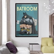Batroom Poster Batman Poster Vintage Poster Funny Bathroom Decor Inspired Poster