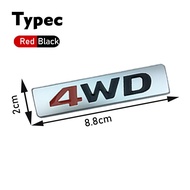 Emblem Logo Mobil 4WD Toyota 3D Metal Untuk Toyota 4WD Highlander Rav4