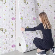 Super LONG 100cm PE Foam Wallpaper Sticker, 3D Brick Pattern, Self-Adhesive, Waterproof, for Home Wa