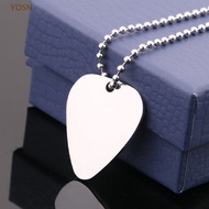 [YDSN]  Guitar Pick Silver Necklace Guitar Necklace Neck Picks Guitar Pick With Chain  RT