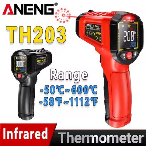 ANENG TH203 Digital Infrared Thermometer -50~600℃ Temperature Meter Non-contact Pyrometer Tester IR