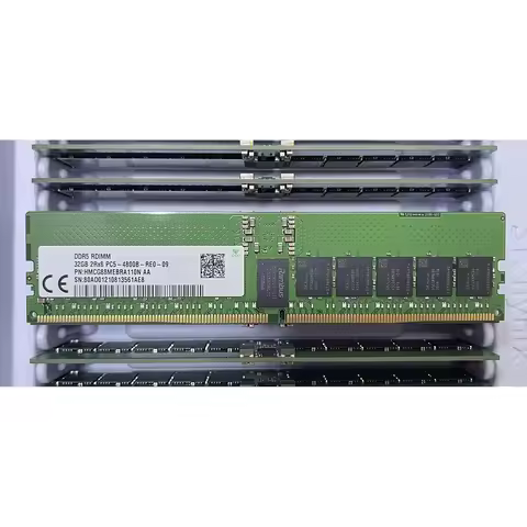 1 pcs HMCG88MEBRA110N 32GB For SK Hynix RAM 32G 2RX8 DDR5 4800 RDIMM Server Memory Fast Ship High Qu