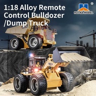 Huina 1532 & 1534 Remote Control Car Nine-Channel 1: 18 Alloy Bulldozer Dump Truck 2.4G Toy Car
