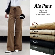 Aerora Alo Soft Jeans Cargo Culottes Jumbo High Waist Palazzo Umbrella Pants