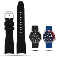 20mm 22mm silicone watch strap for Seiko 5 Rolex Casio Citizen Curved End watchband 21mm 24mm Bracel