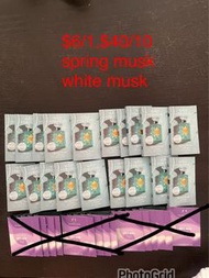 $6/1, $40/10 The Body Shop Spring Musk & White Musk Perfume Samples