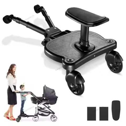 Universal Baby Stroller Accessories Strollers Step Board Adapter with Seat Twins Scooter Baby Access
