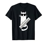 Cat Wearing Sunglasses Playing Keytar- Guitar