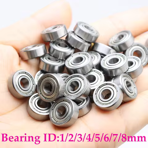 Small Bearing Inner Diameter 2mm 3mm 4mm 5mm 6mm 7mm 4x10x4 5x11x4 5x9x3 Miniature RC Car Skate Carb