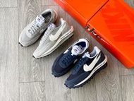 Fragment x Sacai x Nike LDWaffle 三方聯名 灰白藍白 男女款 35-46碼