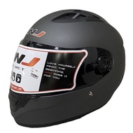 [Fast Delivery] Motorcycle Full Face Helmet HNJ ABS Material Motocross Helmet Size L