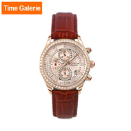 Bonia Chronograph BNB10634-2567S Red Leather with Three Eyes Analog Women Watch