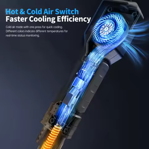 FNIRSI SAG-55 Hot Air Gun Temperature Adjustable PID 550W Soldering Rework Welding Station LCD Digit