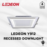 YETPlus LEDEON Recessed Downlight Y912 Glass LED SIRIM 12W 18W 4" 6" Ceiling 6500K Daylight Square L