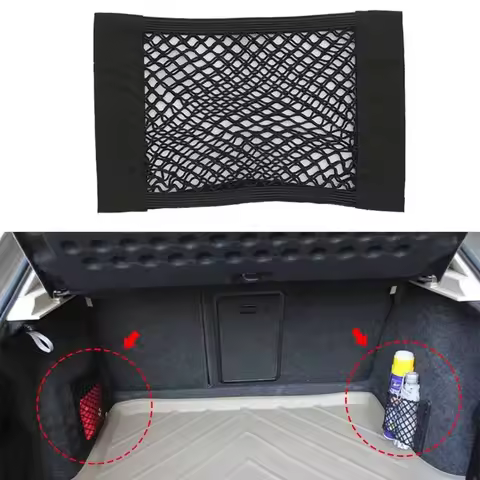 Car Back Rear Trunk Storage Bag Nylon Net Magic Sticker For Ford Focus 2 3 Mk3 Fiesta Mk7 Ranger Mon