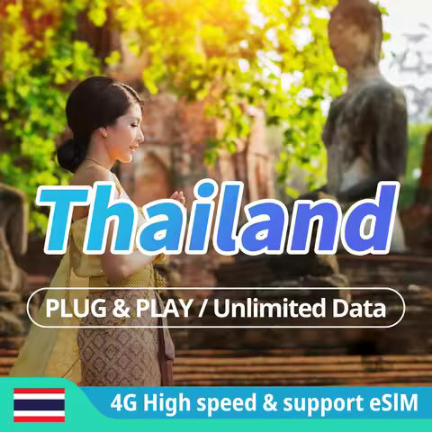 Thailand SIM Card 4G high Speed unlimited data Prepaid Mobile phone data card Bangkok Chiang Mai Phu