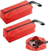 Pack of 2 Small Tool Bags, Multifunctional Tool Bags, Zip Tool Bags, 24 x 9.5 x 7 cm, Tool Organiser
