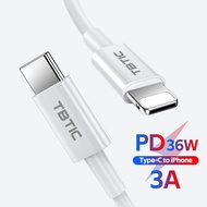 PD Type C to Lightning Fast Charging Cable 36W for iPhone X 8 plus XR 11 12 Macbook PD Charger data cord USB C Cable