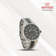 Mirage Jam Tangan Pria Analog 8731 M Silver Black Original Stainless