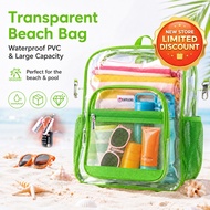 Stadium Approved Clear Backpack Heavy Duty Thickened PVC Water Resistant Transparent Bag for Airport